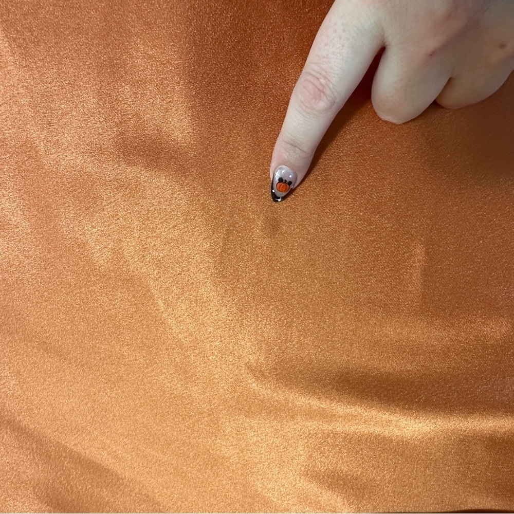 Vtg Jessica McClintock Gunne Sax Gown Dress Sz 7/8 y2k Orange Autumn Bridesmaid - Picture 10 of 14